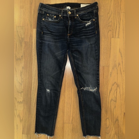 Rag & Bone Distressed Skinny Ankle Jean - Picture 3 of 9